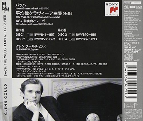 GLENN GOULD - BACH: WELL-TEMPERED CLAVIER COMPLETE - 4 SACD Hybrid NEW_2