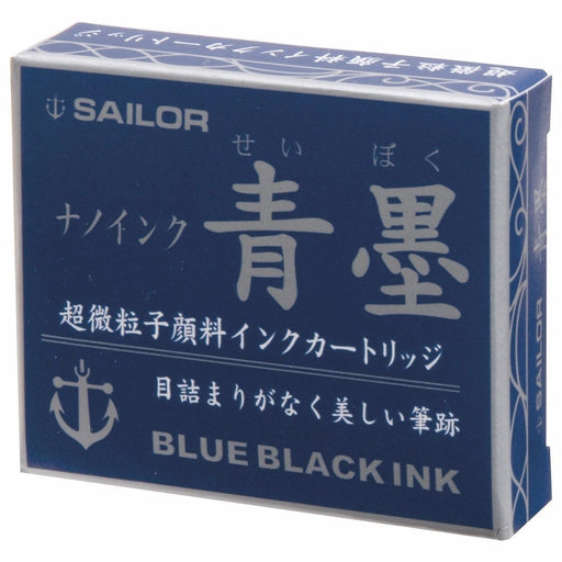 SAILOR 13-0602-144 Cartridge Ink 'Seiboku' Blue Black 12 pcs NEW from Japan_1