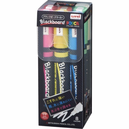 Uni MITSUBISHI Black Board POSCA Medium 8 Color Set Chalk Marker PCE2005M8C_1
