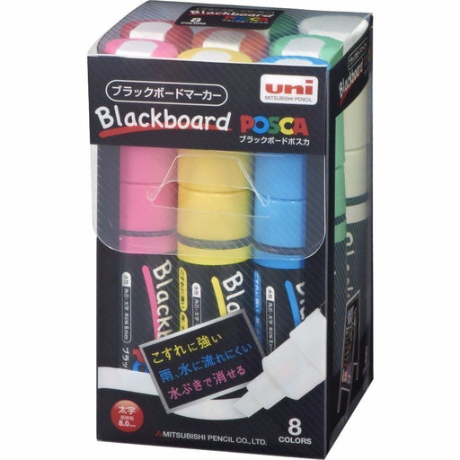 Uni MITSUBISHI Black Board POSCA Bold 8 Color Set Chalk Marker PCE2508K8C_1