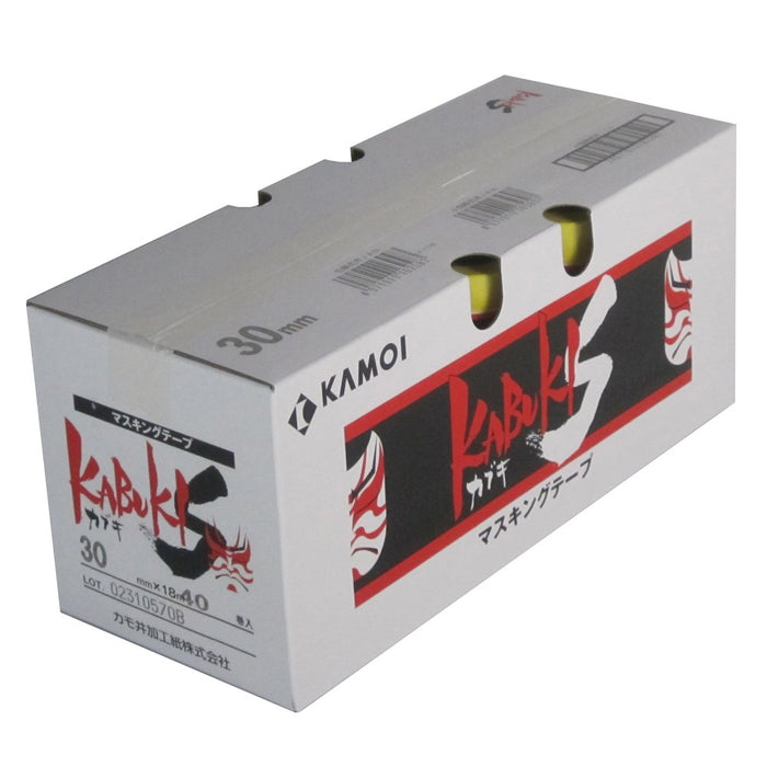 KAMOI Masking Tape BOX (40 Rolls) 30mm x18m Kabuki-S 4Rolls x 10packs 2.24kg NEW_1