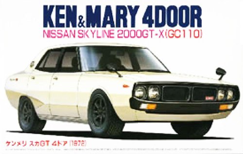 Fujimi ID5 Nissan Skyline 2000GT-X GC110 KEN & MERRY 4DOOR Plastic Model Kit_1