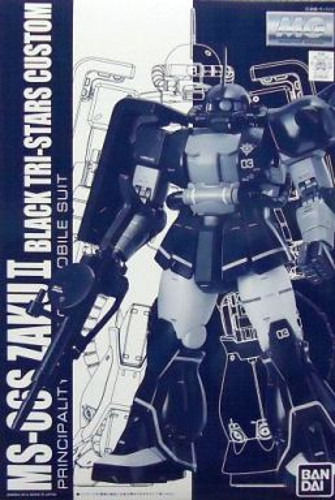 BANDAI MG 1/100 MS-06S ZAKU II BLACK TRI-STARS CUSTOM Ver 2.0 Plastic Model Kit_1