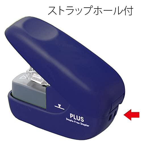 PLUS Staple Free Stapler Paper clinch Blue SL106N Needleless stapler NEW_6