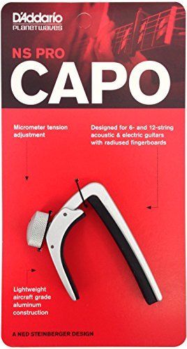 Planet Waves by D'Addario Planet Waves Capo Tasto NS Capo PW-CP-02S Silver NEW_2
