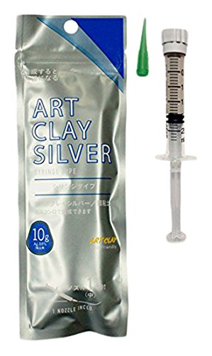 Art Clay Silver syringe type 10g (with one nozzle) Made in Japan ‎A-0280 NEW_1