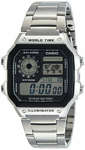 CASIO Chronograph AE-1200WHD-1A Digital Stainless Steel Men's Watch NEW_1