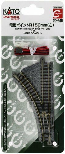 Kato N Gauge 20-240 Electric Turnout 150mm (6'')-45 degree Left EP150-45L NEW_1