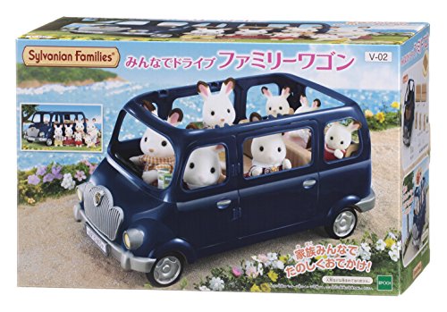 Sylvanian Families miniature Doll Drive Family Wagon Car / Calico Critters Toy_2