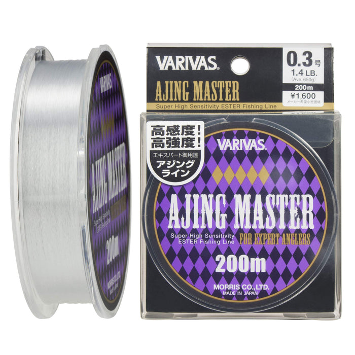 MORRIS Ester Line VARIVAS AJING MASTER 200m #0.3 1.4lb Clear Fishing Line NEW_1