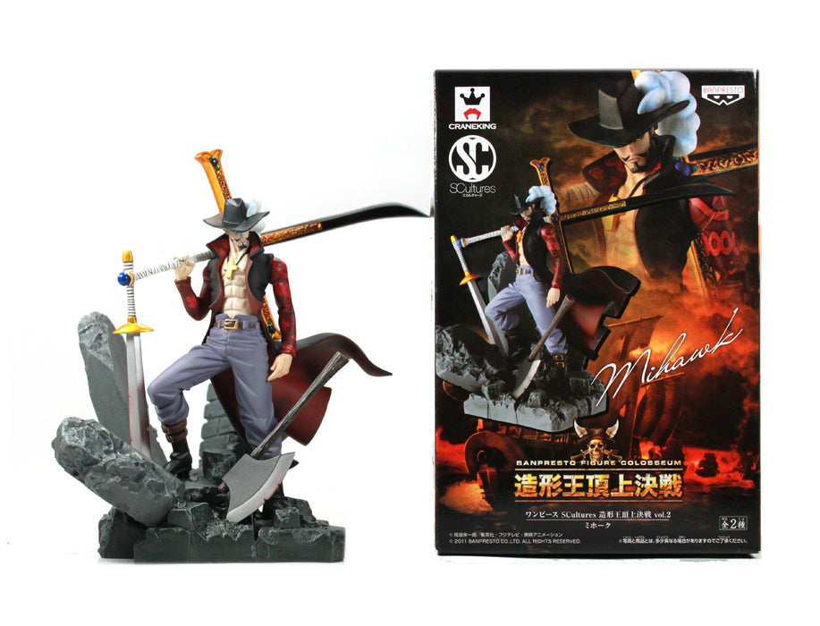 One Piece Colosseum Zoukeioh SCultures 02 Dracule Mihawk Figure PL-179853 NEW_1