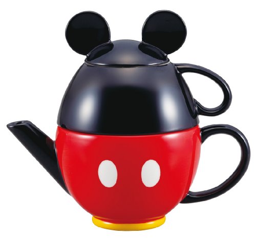 Disney Mickey Mouse teapot set (pot and mug) NEW from Japan_1