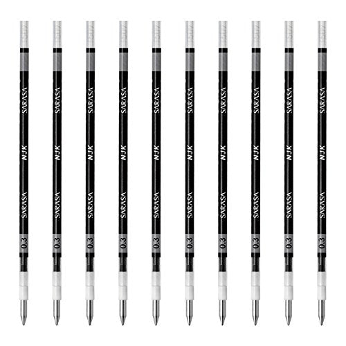 10pcs Zebra Sarasa NJK-0.3 0.3 mm Gel Ink Multi Pen Refill BRNJK3BK NEW_1
