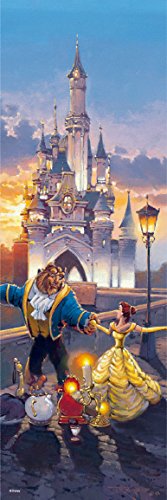 456 Piece Jigsaw Puzzle Stained Art Disney Beauty and the Waltz Beast Sunset NEW_1