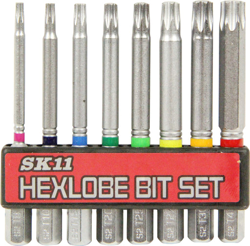 SK11 Torx Bit Set 8 Pieces 65mm BS-22N Hexagonal shaft 6.35mm for Impact Driver_1