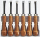 Tohosha Wood Carving Chisel 6 Piece V U Gouge, Skewed Flat Bent Back Chisel 52B6_1