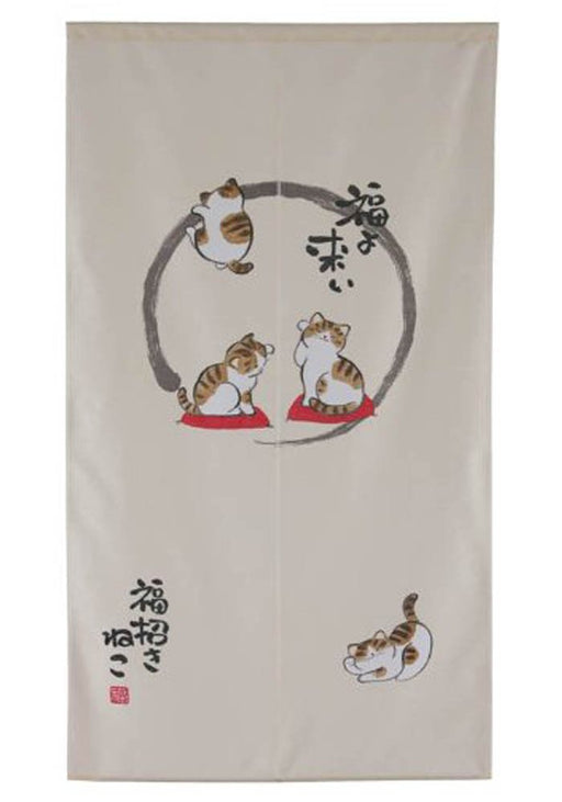 NARUMI narumikk Noren Japanese Curtain Lucky Cat Manekineko 85x150cm 10-056 NEW_1