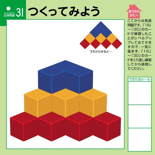 Kumon publishing Shape Cube Tsumiki Educational Toy 50 cubes ‎Beech WK-32 NEW_6