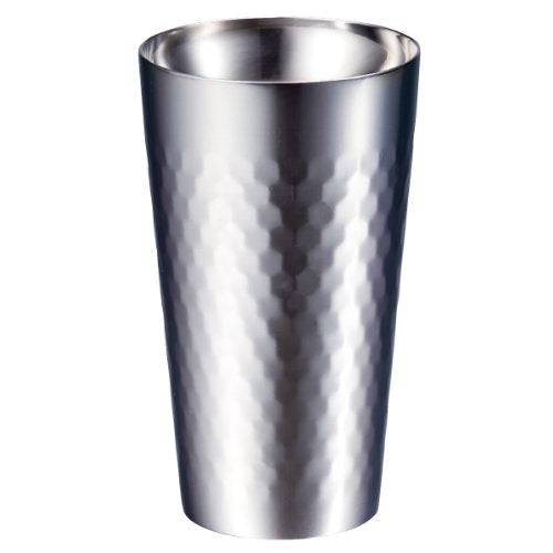 Asahi Titanium Beer Cup 240ml (8.1 oz) With Wood Box Made In Japan Silver NEW_1