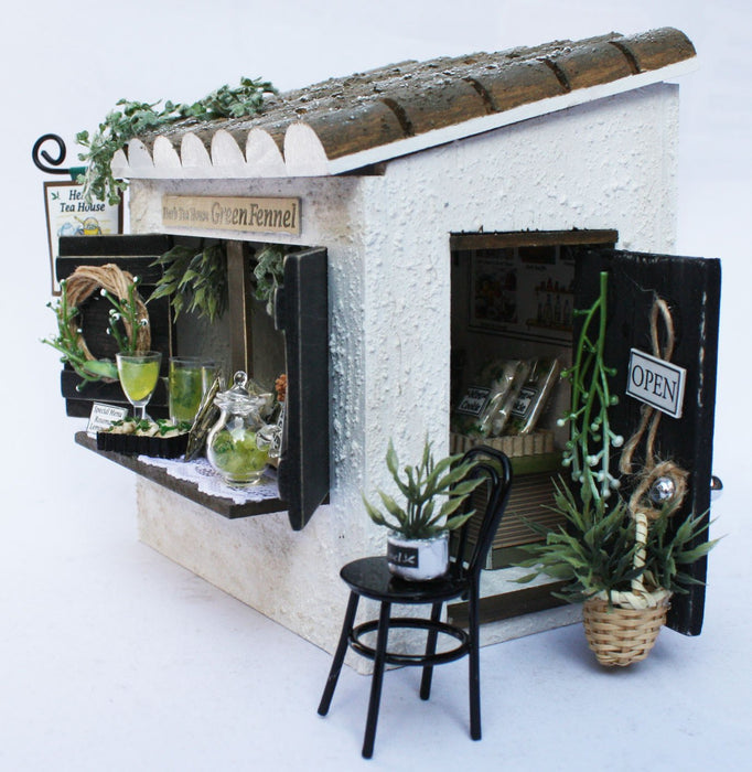 Billy handmade dollhouse kit cottage kit herbal tea shop 8723 NEW from Japan_2
