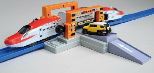 Plarail Let's connect! Series E6 'Super Komachi' & Tomica Arch Rail Crossing Set_2