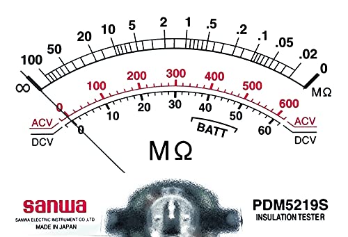 SANWA analog insulation resistance tester 500V / 250V / 125V PDM5219S NEW_4