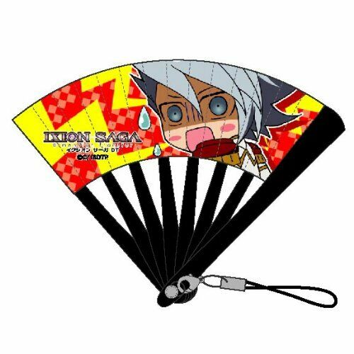 Ixion Saga DT Mini Folding Fan Strap Erec NEW from Japan_1