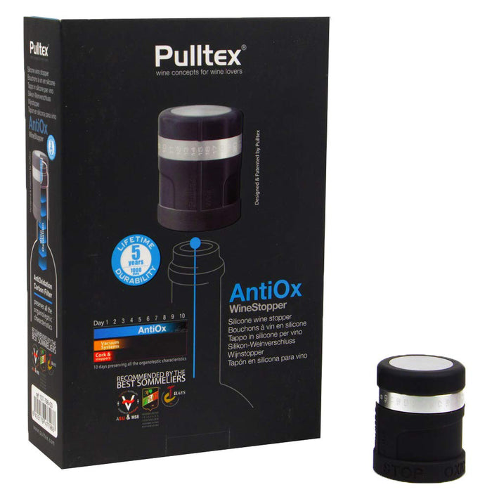 Pulltex Antiox Carbon Filter Wine Stopper TEX092BK Silicone, Carbon Filter NEW_3