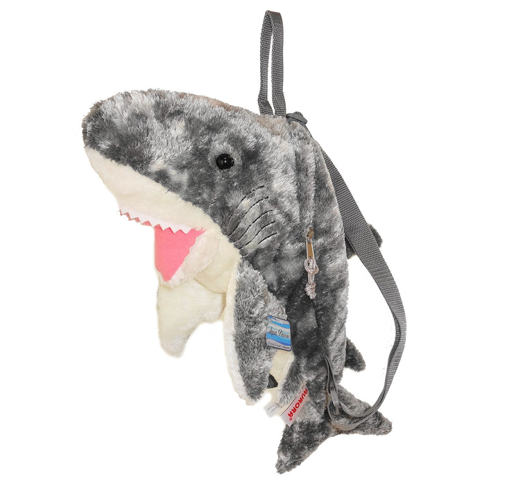 Stuffed Backpack Shark By Aurora Plush Toy 3620 Aurora World 25x18x55cm NEW_1