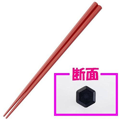 SPS Japanese resin Chopsticks Hex 10pcs 230mm Red Set of 10 pair Made in Japan_2
