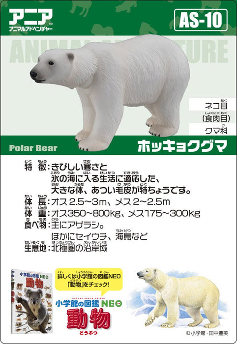Takara Tomy Ania AS-10 Polar Bear Action Figure 9.6Lx6.8Wx5.2Hcm ‎488002 NEW_5