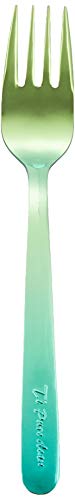 Hollier Titanium Cutlery Fork Gradient Green TC-22-06 NEW from Japan_1