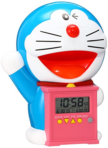 Seiko Clock Character Alarm Clock Doraemon Chattering Alarm JF374A NEW_1