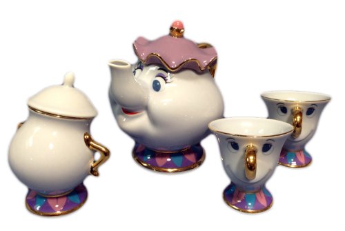 Beauty and the Beast Mrs. Potts and Chip Tea Set Tokyo Disney Resort Limited NEW_1