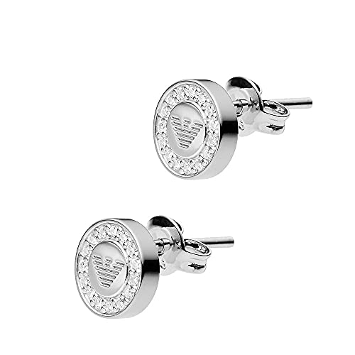 EMPORIO ARMANI EG3053040 Earrings Silver with Rhinestone for Unisex NEW_1