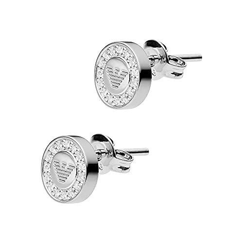 EMPORIO ARMANI EG3053040 Earrings Silver with Rhinestone for Unisex NEW_2