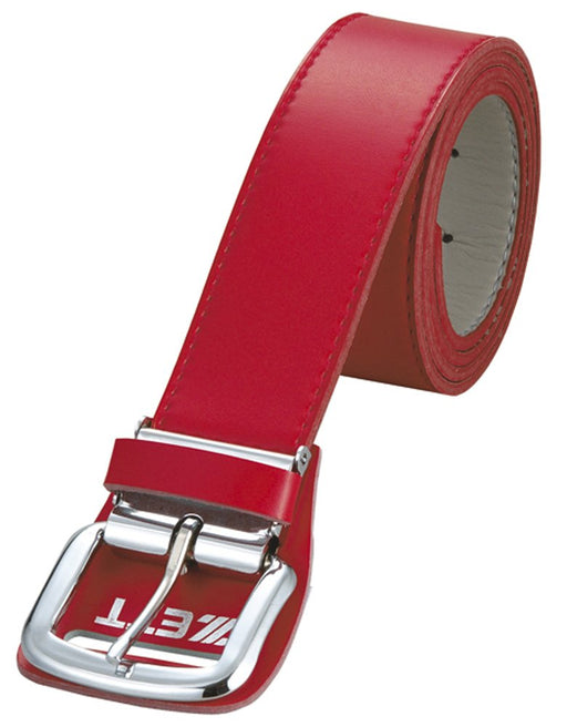 ZETT belt BX93 Red (matte) for baseball Artificial leather Made in Japan NEW_1