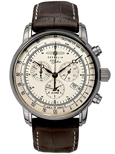 ZEPPELIN Watch 100th anniversary model ivory x brown 7680-1 Men's NEW from Japan_2