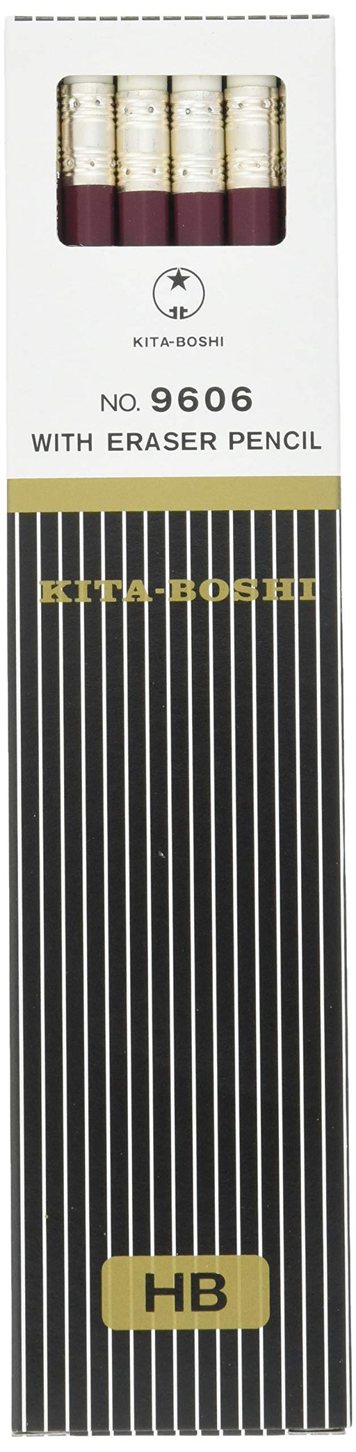 Hokusei pencil luxury Pencil with eraser HB #9606 1 dozen (12 pieces) 19606 NEW_1