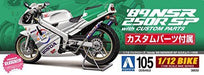 Aoshima Honda '89 NSR250R SP with Custom Parts Plastic Model Kit from Japan NEW_6