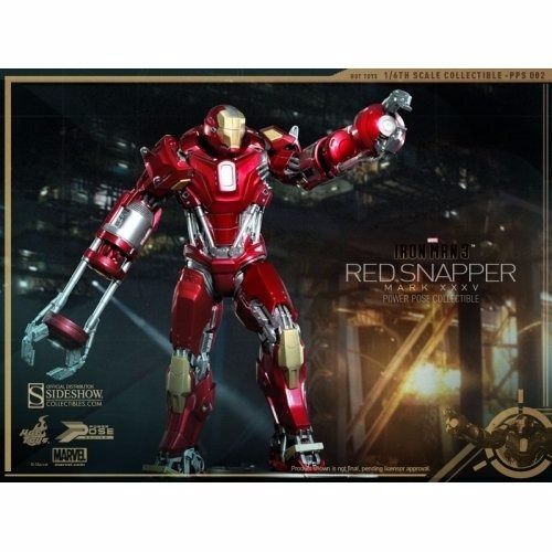POWER POSE Iron Man 3 IRON MAN MARK 35 XXXV RED SNAPPER 1/6 FIgure Hot Toys NEW_4