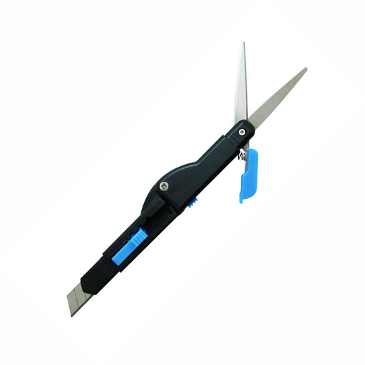 Auto scissors Cut Pro Blue CTP-650-BL Resin Handle Alloy Steel Blade Foldable_2