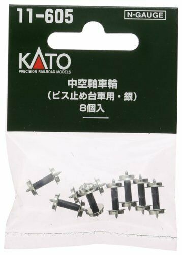 KATO N gauge hollow shaft wheel screwing truck for silver 8 pieces 11-605 m NEW_1
