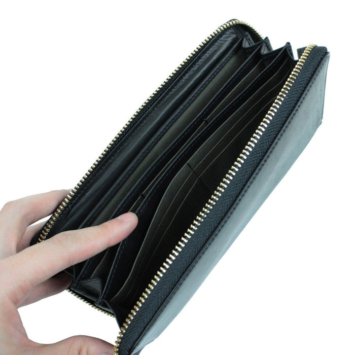 Yoshida Bag PORTER WISE WALLET 341-01318 Black Cotton Leather Made in Japan NEW_4