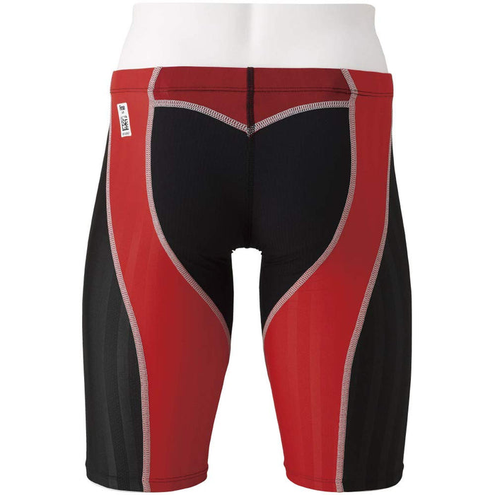 MIZUNO N2MB9030 Men's Swimsuit FX/SONIC+ Half Spats Size S Black x Bright Red_2