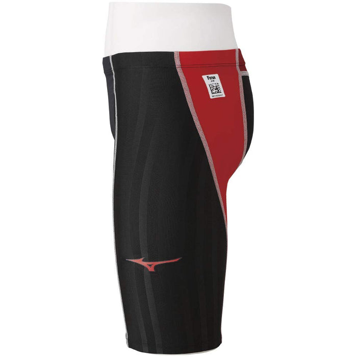 MIZUNO N2MB9030 Men's Swimsuit FX/SONIC+ Half Spats Size M Black x Bright Red_3