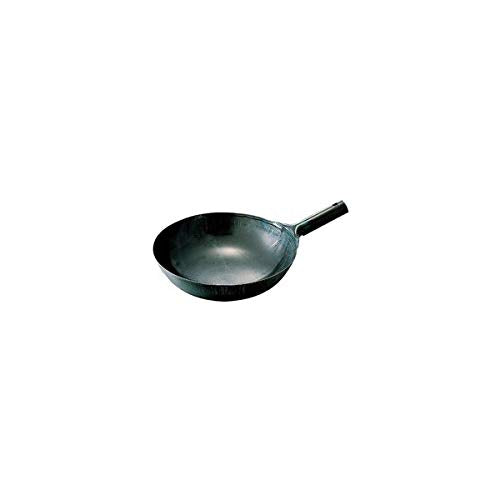 Kanda Iron Wok 27cm Plate Thickness 1.2mm Made in Japan Black One Hand Wok NEW_1