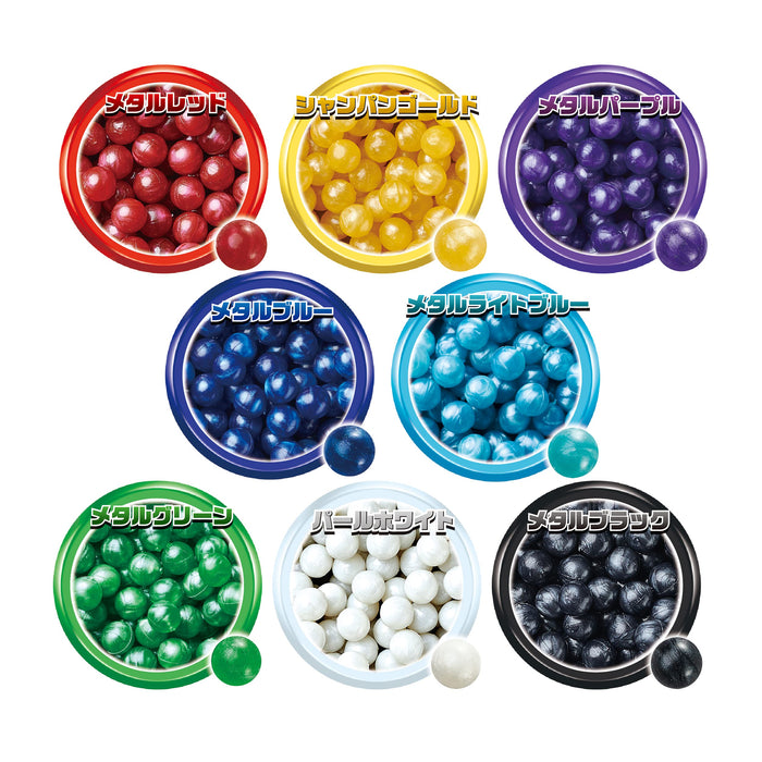 EPOCH Aqua Beads Metallic Color Bead Set Maru AQ-346 PVA Beads & Design Sheet_4