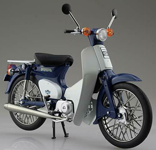 AOSHIMA Skynet 1/12 finished product bike Honda Super Cub 50 blue NEW from Japan_2