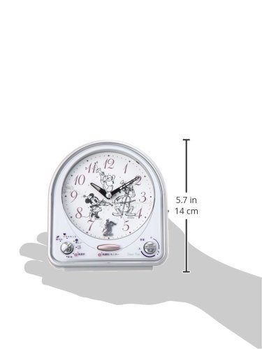 SEIKO Disney Melody Clock FD464S Color Silver Model Dome Shape Classic NEW_5
